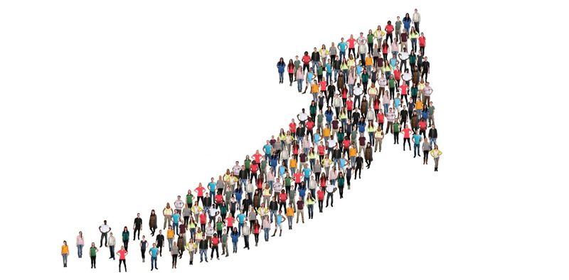 Graphique montrant une tendance à la hausse